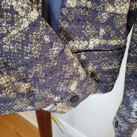 Sandwich Steel Blue and Cream Abstract Print Jacket EU 36/US 6 - Picture 9 of 16